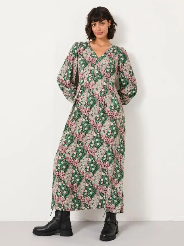 FatFace Multi Regular Japanese Rose Midi Dress