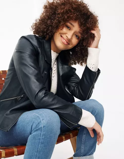 Pockets For Women AllSaints Vela Leather Biker Jacket