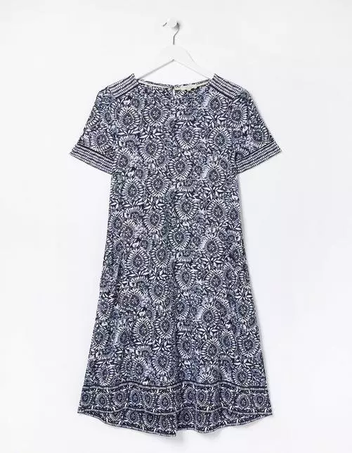 Simone Batik Print Jersey Dress