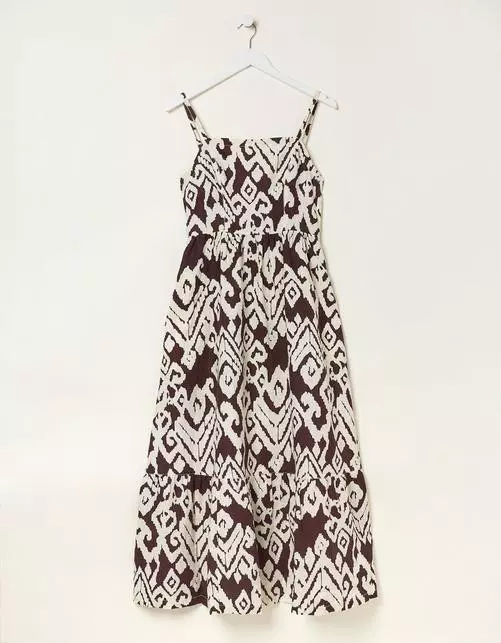 Julien Ikat Linen Midi Dress