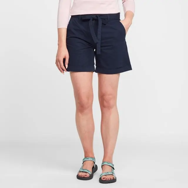 One Earth Women's Twill Shorts, Navy Blue