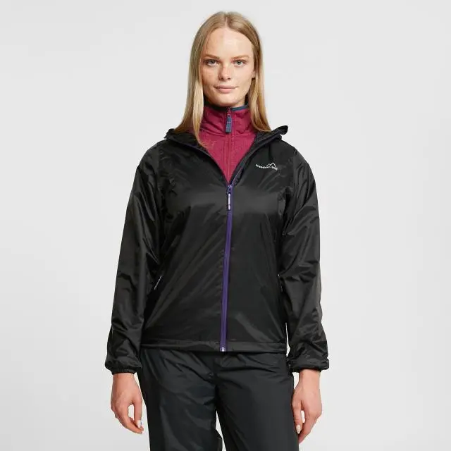 FREEDOMTRAIL Women's Tempest Waterproof Jacket, Black