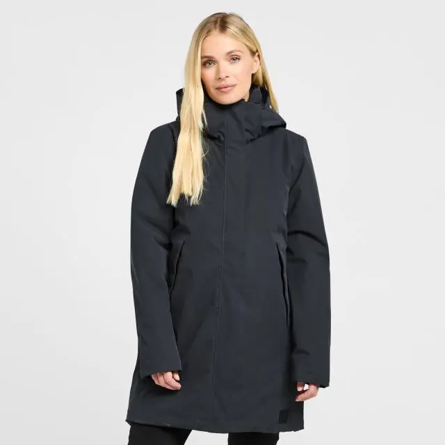 Jack Wolfskin Women's Salier Long Insulated Jacket, Black