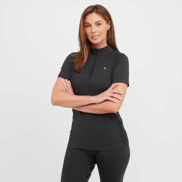 Aubrion Women's React Short Sleeve Base Layer, Black