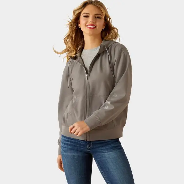 Ariat Womens Breeze Full Zip Hoodie, Grey
