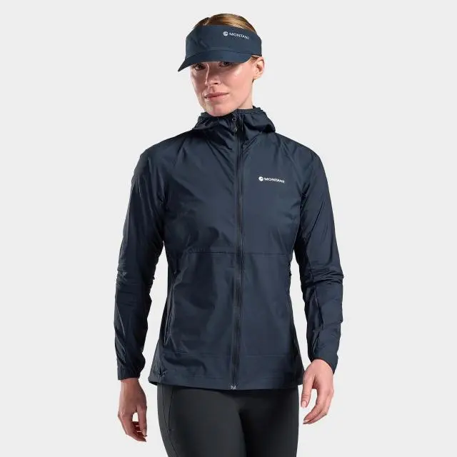 Montane Women's Featherlite Hooded Windproof Jacket, Blue
