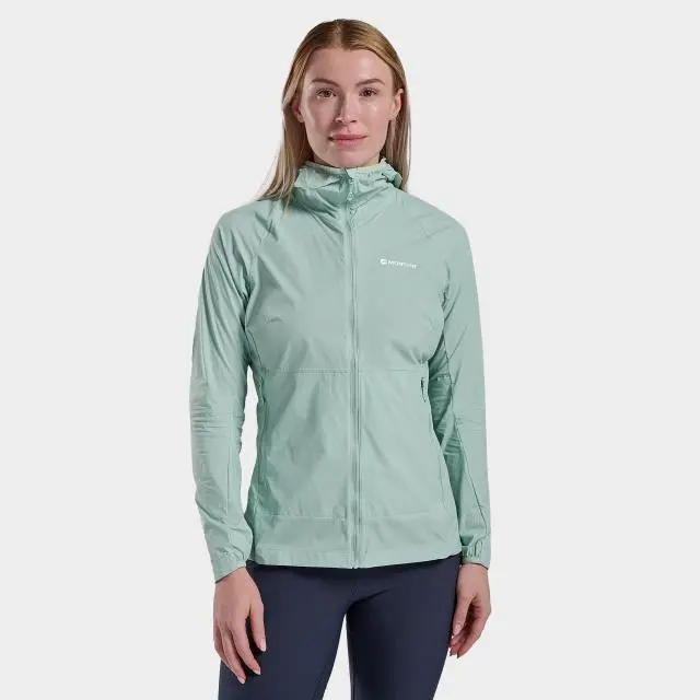 Montane Women's Featherlite Hooded Windproof Jacket, Green
