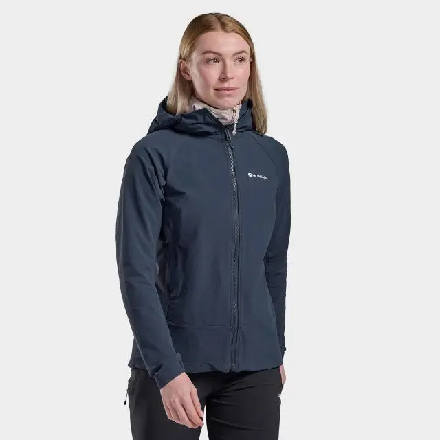 Montane Women's Tenacity Hooded Softshell Jacket, Blue