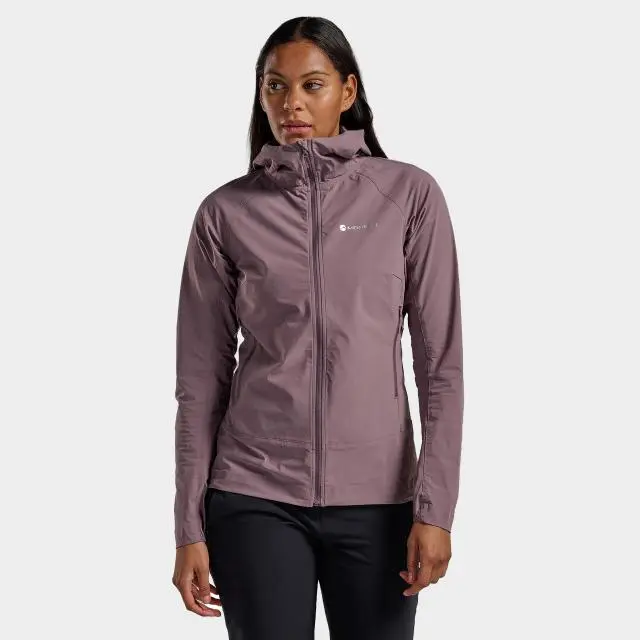 Montane Women's Tenacity Nano Hooded Softshell Jacket, Purple
