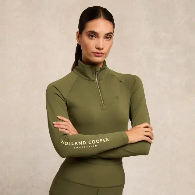 Holland Cooper Womens Chiltern Base Layer, Green