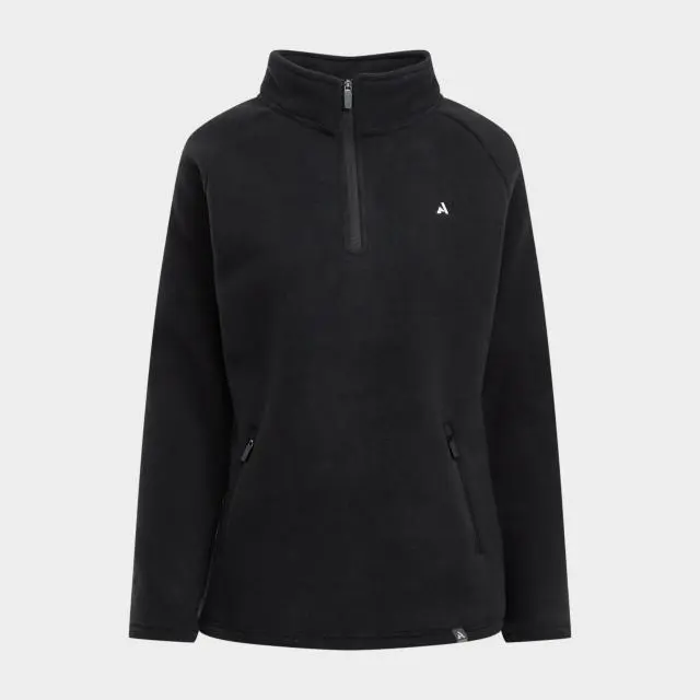 Aubrion Women's React Half Zip Fleece, Black