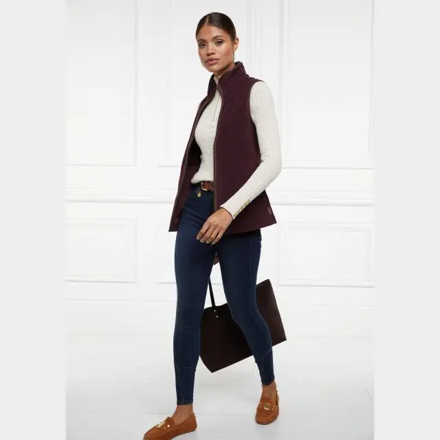 Holland Cooper Womens Country Fleece Gilet, Red