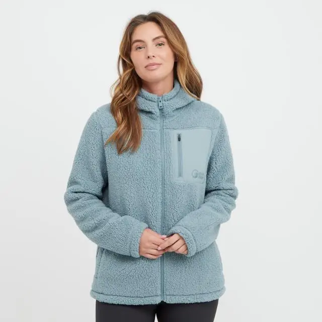 North Ridge Women's Vista Full Zip Fleece Hoodie, Blue