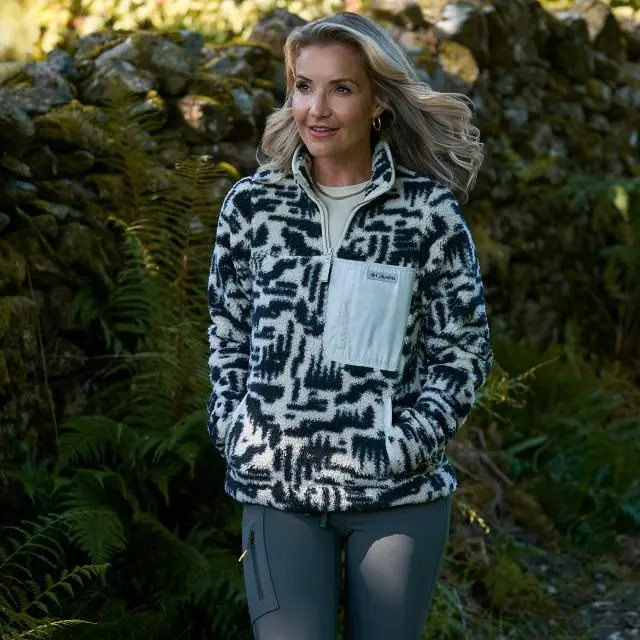 Columbia Women's West Bend II Sherpa Half Zip Fleece, Beige