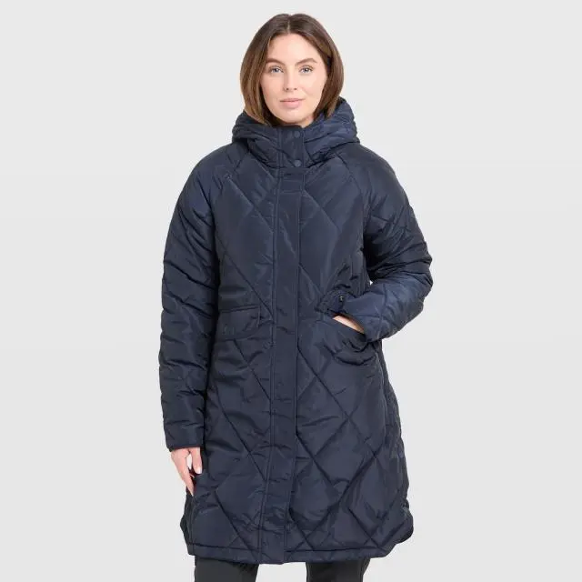 Craghoppers Women's Sweetgrass Long Length Quilted Jacket, Navy