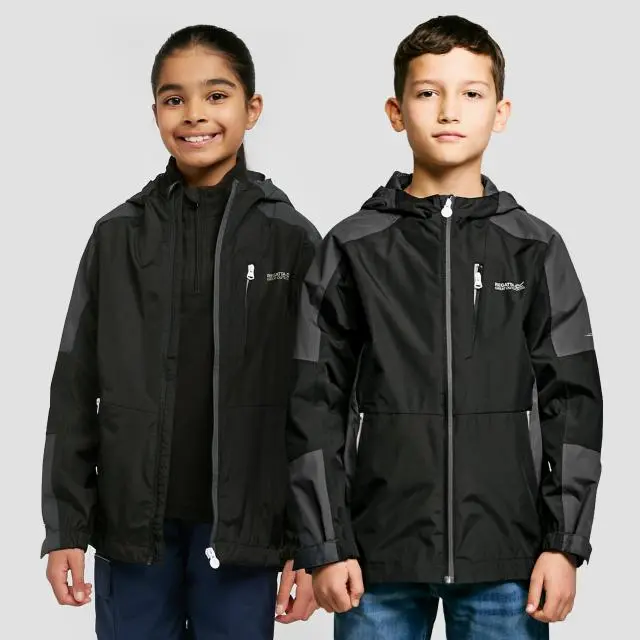 Regatta Childs Calderdale II Jacket Black/Seal Grey, Black/Seal Grey