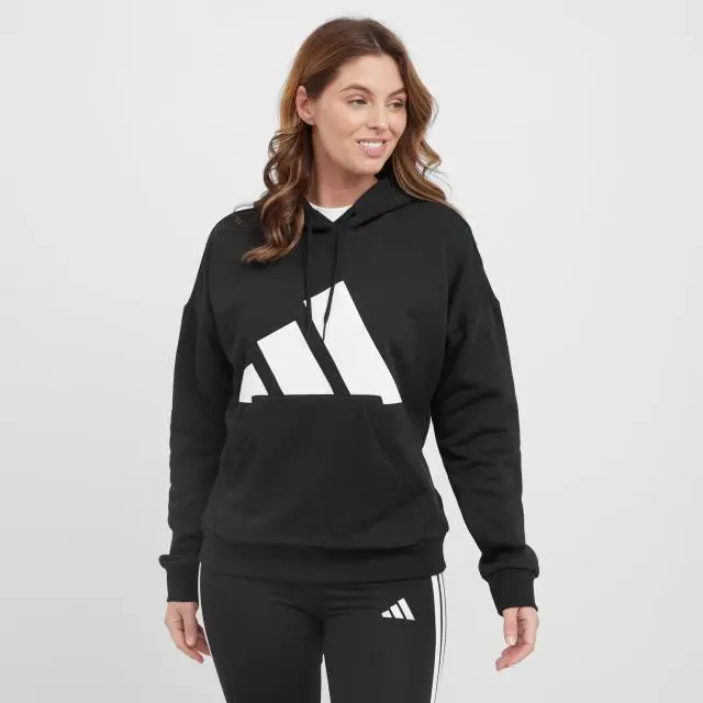 adidas Women's Essentials Big Logo Fleece Hoodie, Black