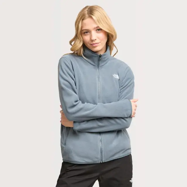 The North Face Women's 100 Glacier Full Zip Fleece, Grey