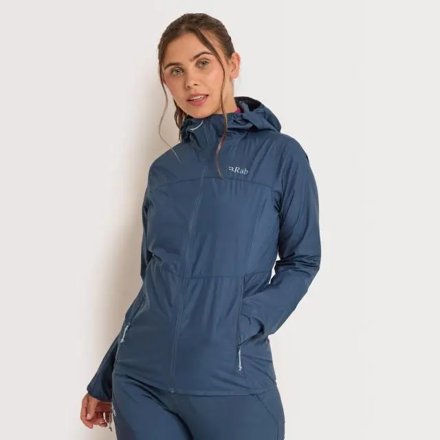 Rab Women's Windgather Hooded Jacket, Blue