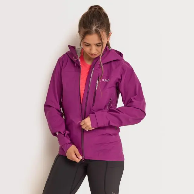Rab Womens Firewall Mountain Waterproof Jacket, Mulberry