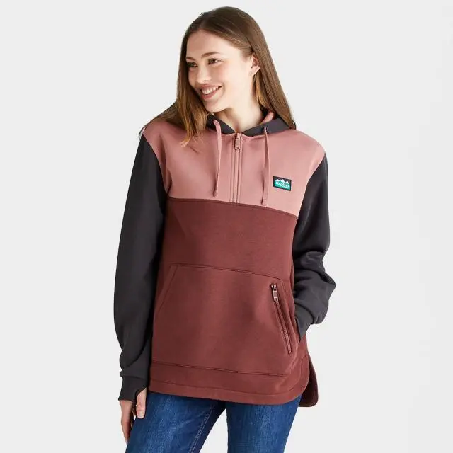 Ridgeline Women's Tribe Hoodie, Oxblood Tri Colour