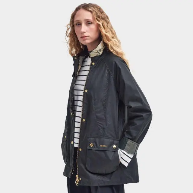 Barbour Women's Modern Beadnell Wax Jacket, Sage