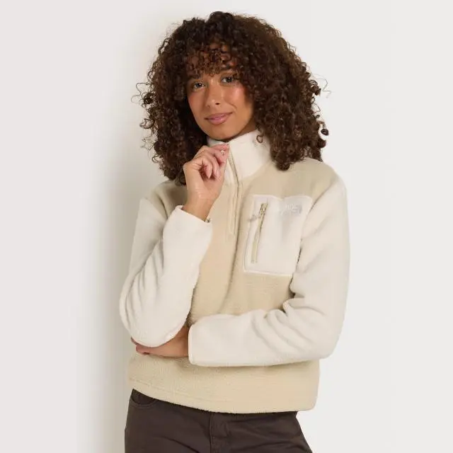 The North Face Women's Yumiori 1/4 Zip Fleece, Cream
