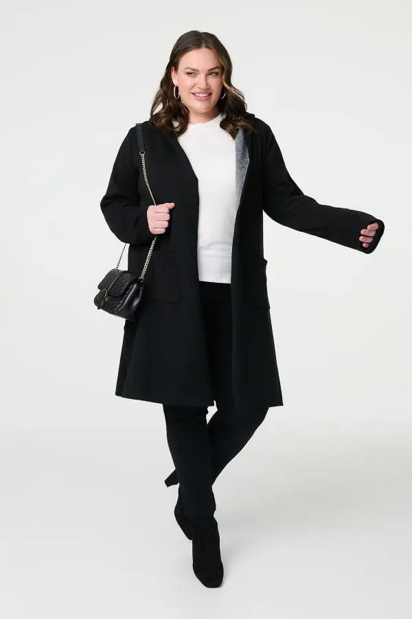 Curve Relaxed Hooded Longline Cardigan