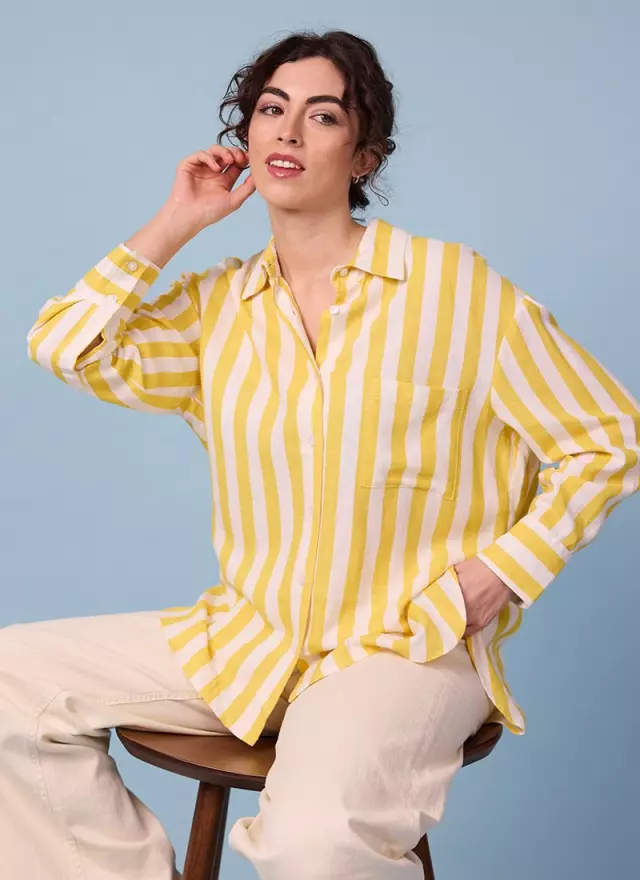 Maxine Bold Stripe Oversized Shirt