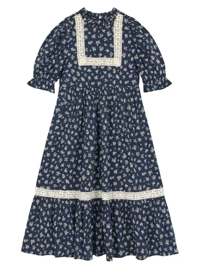 Joanie Clothing Ceri Ditsy Floral Print Puff Sleeve Prairie Dress 