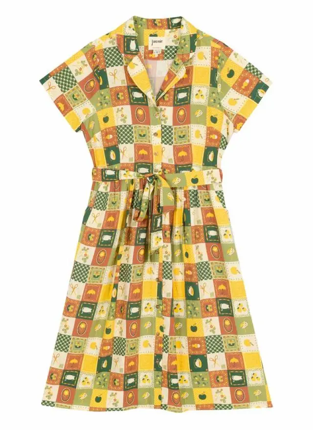 Joanie Clothing Carly Patchwork Print Dress 
