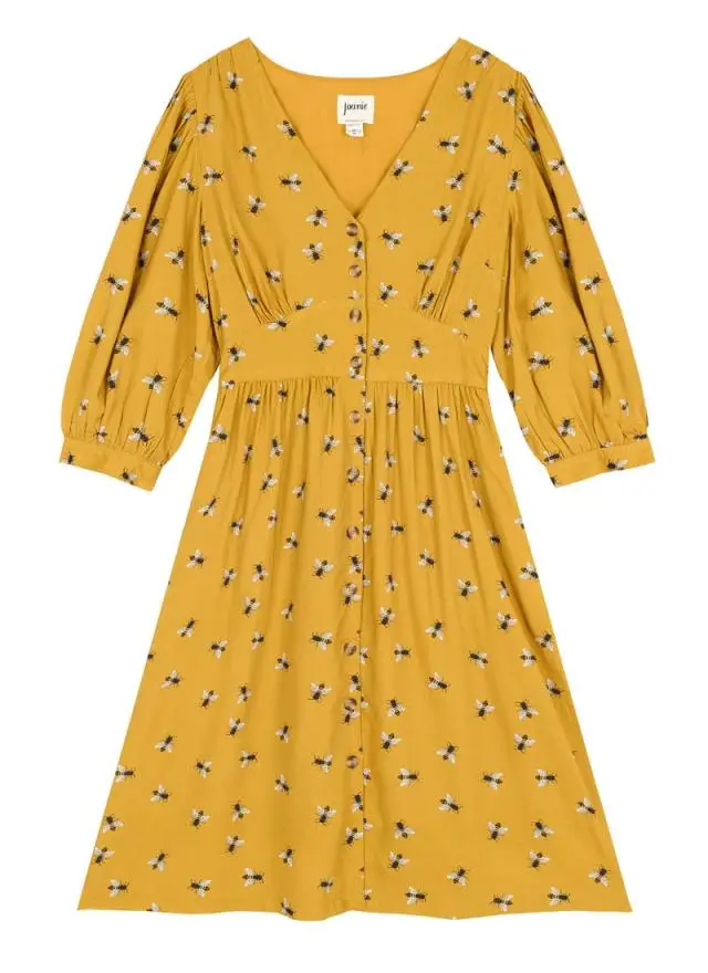 Joanie Clothing Reba Bee Print Button