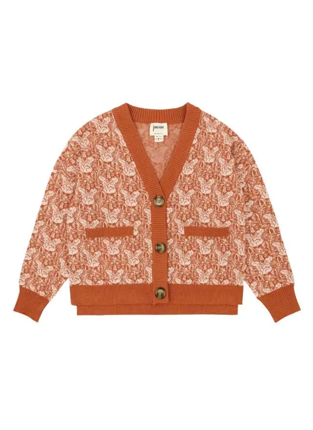 Joanie Clothing Lovelace Fox Print Oversized Cardigan 