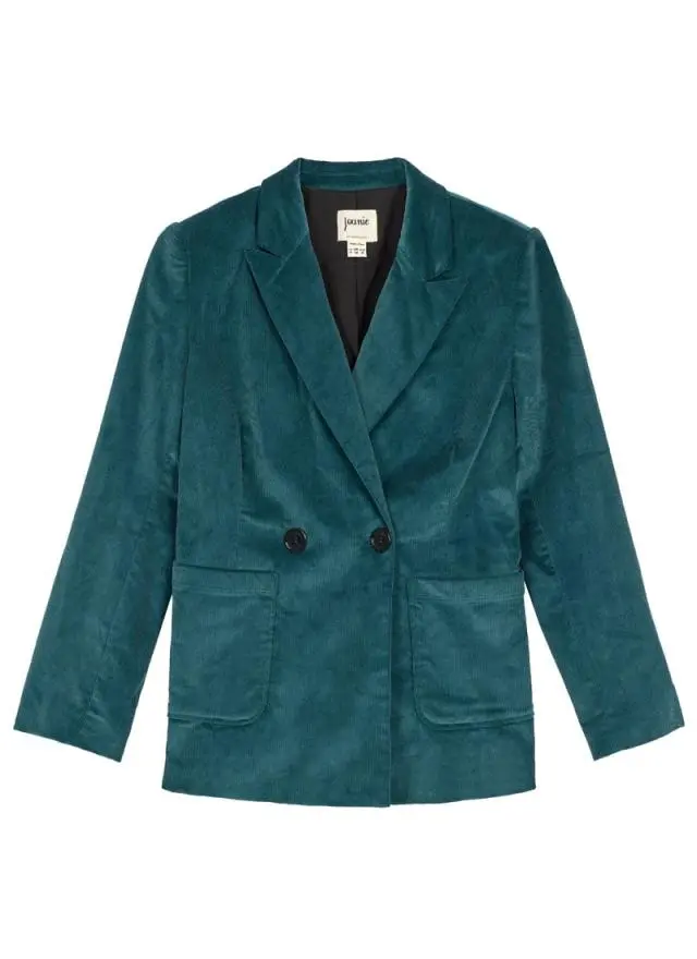 Joanie Clothing Jarvis Double Breasted Corduroy Blazer 