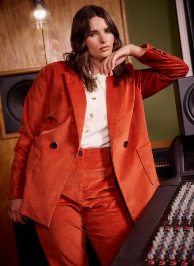 Joanie Clothing Jarvis Double Breasted Corduroy Blazer 