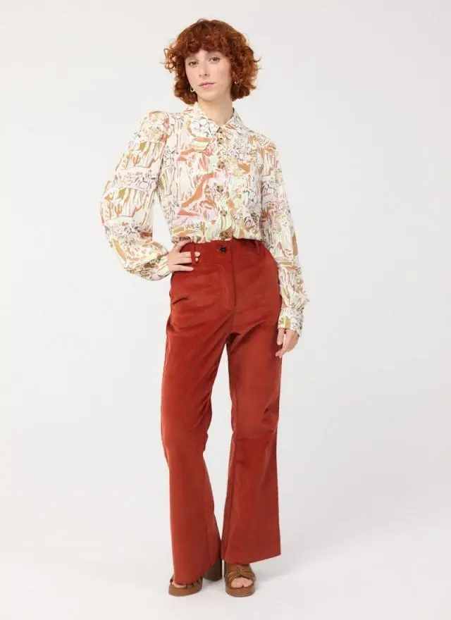 Joanie Clothing Richmond Corduroy Flared Trousers 