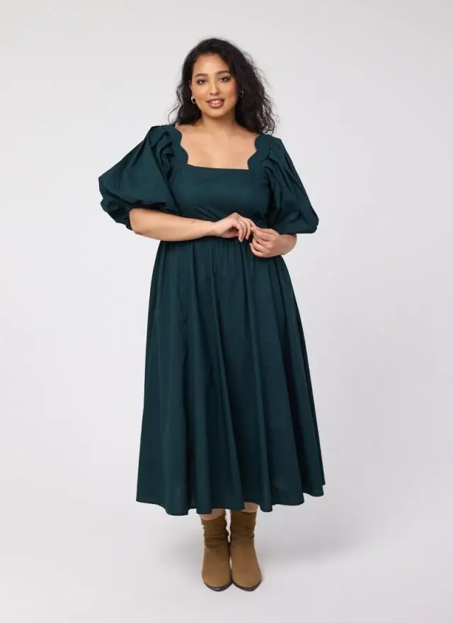 Joanie Clothing Stella Puff Sleeve Midaxi Dress 