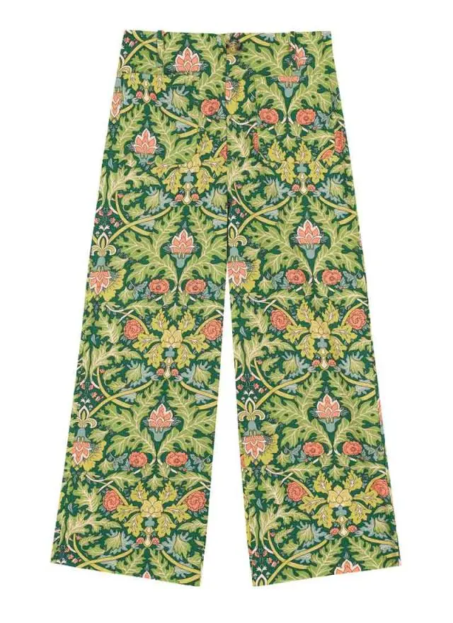 Joanie Clothing Pippa Art Nouveau Print High Waist Trousers 