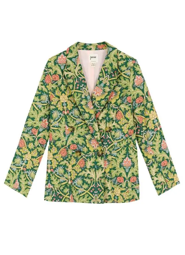 Joanie Clothing Richy Art Nouveau Print Soft Tailored Blazer 