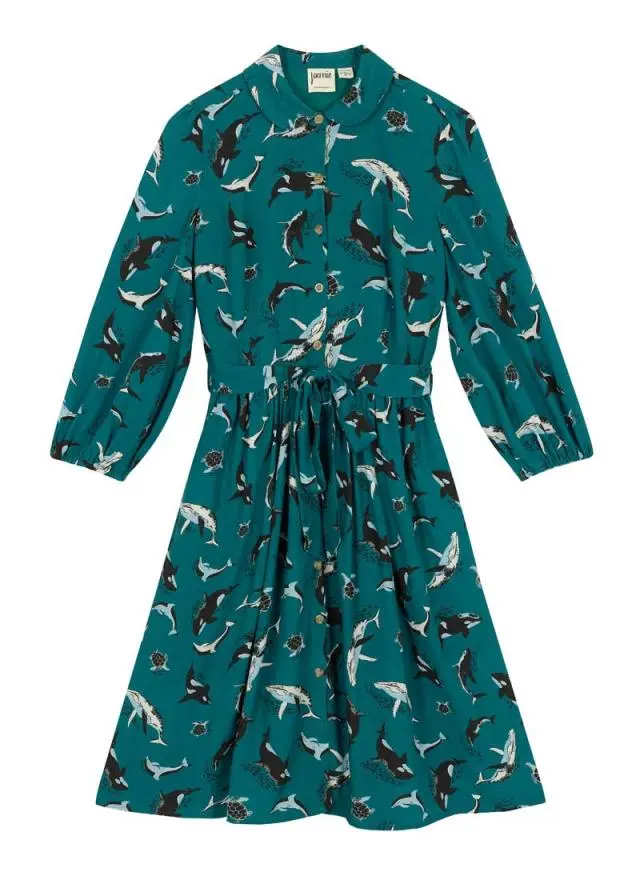 Joanie Clothing Andi Sea Life Print Shirt Dress 