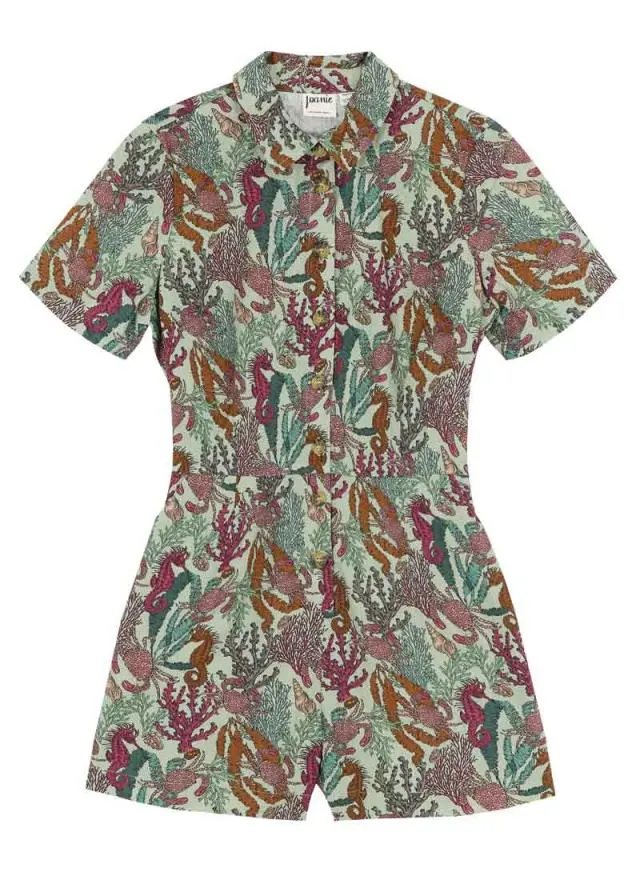 Joanie Clothing Aisling Sea Life Print Playsuit