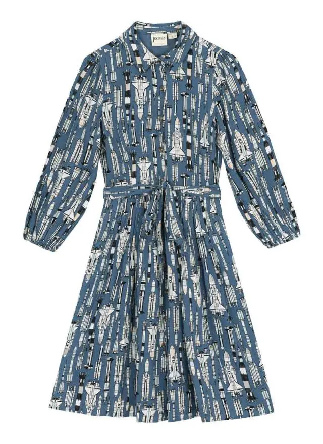 Joanie Clothing Andi Rocket Print Shirt Dress 