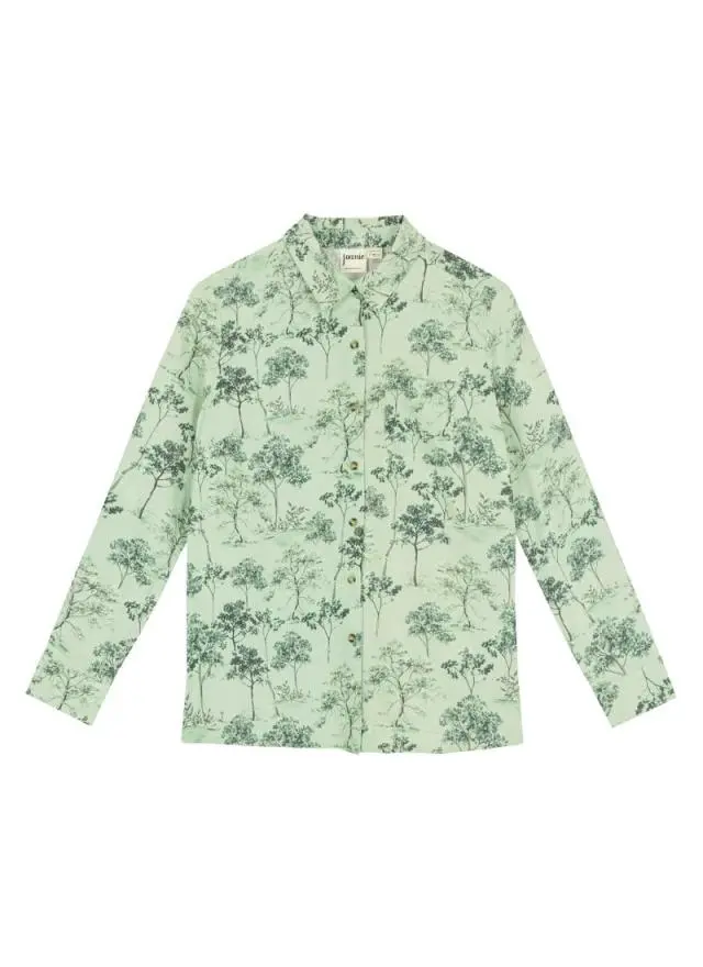 Joanie Clothing Sharon Tree Print Oversized Shirt