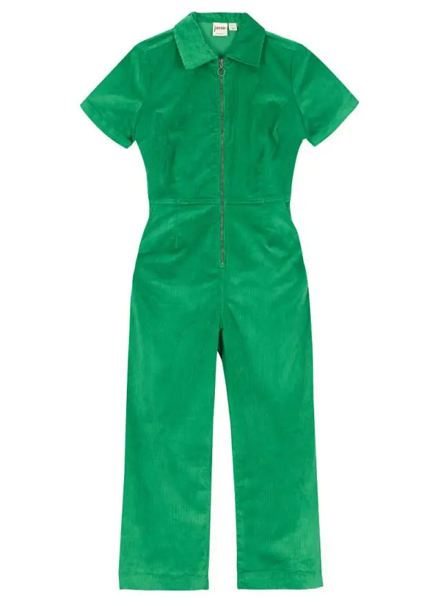 Joanie Clothing Robin Short Sleeve Corduroy Boilersuit 
