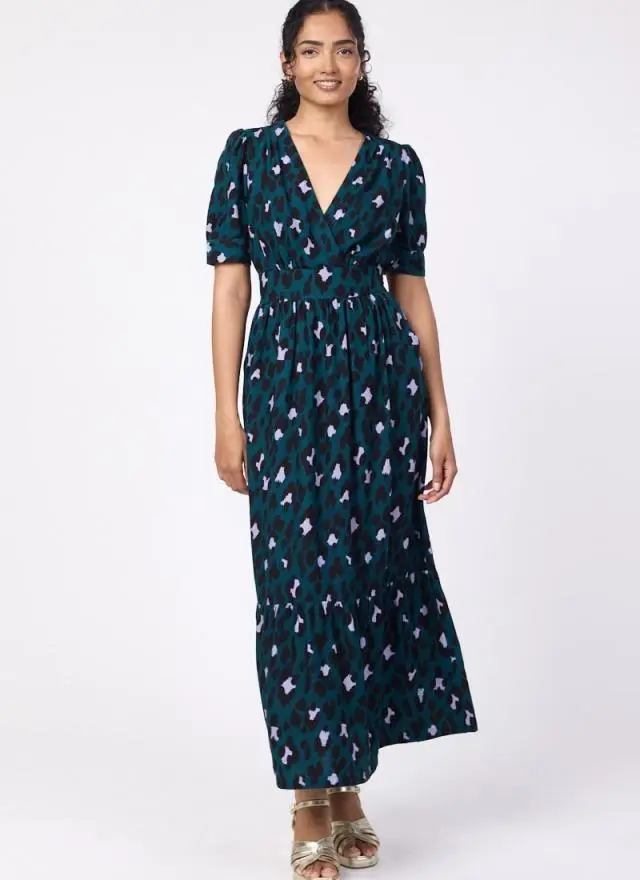 Joanie Clothing Albertine Leopard Print Midaxi Dress