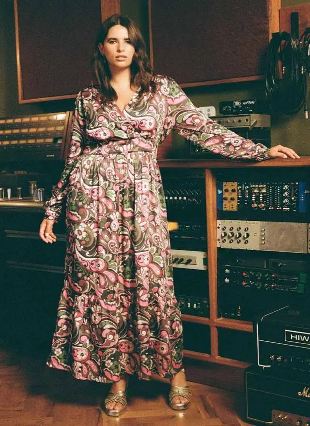 Joanie Clothing Bryana Floral Paisley Print Long Sleeve Midaxi Dress