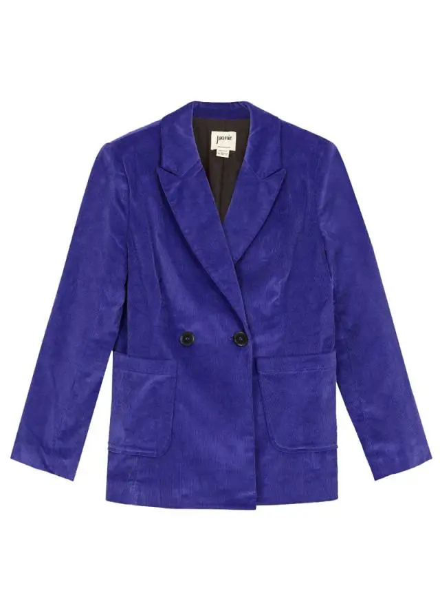 Joanie Clothing Jarvis Double Breasted Corduroy Blazer 