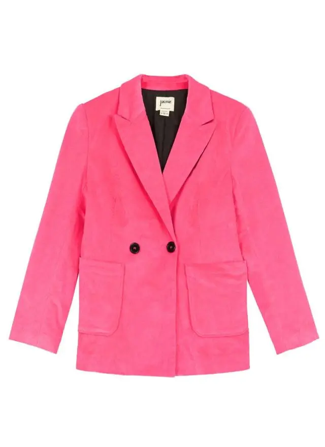 Joanie Clothing Jarvis Double Breasted Corduroy Blazer 