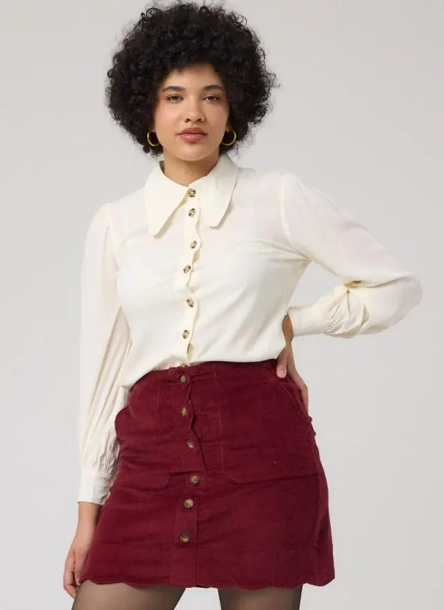 Joanie Clothing Sarah Scallop Hem A