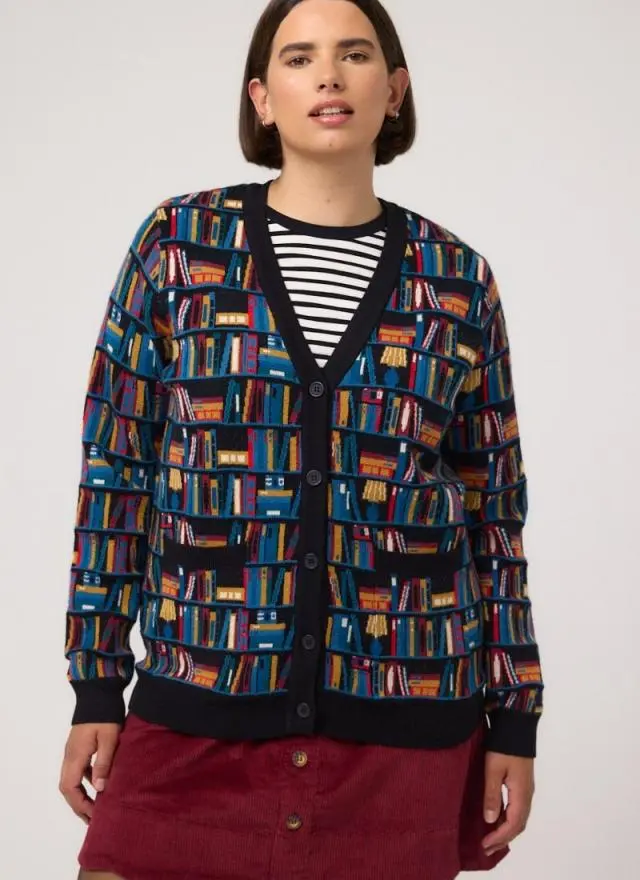 Joanie Clothing Althea Bookshelves Cardigan